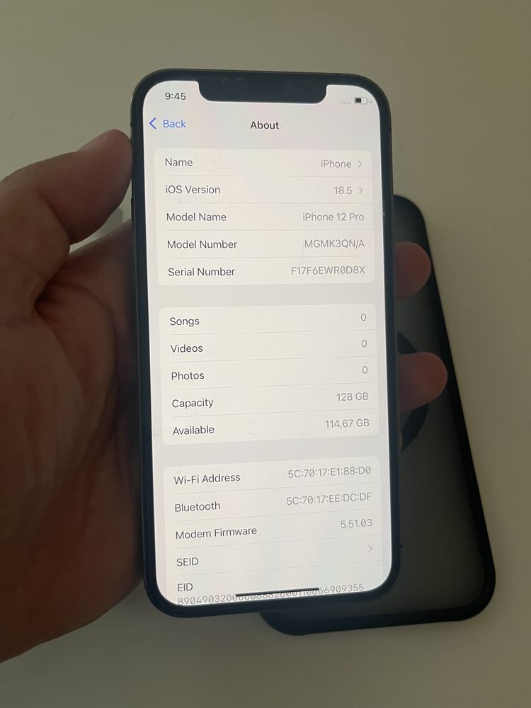 Iphone 12pro 128GB 100% bat