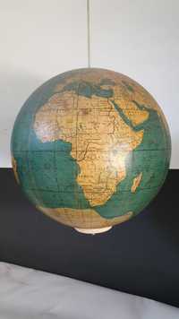 Glob geografic pamantesc din sticla - vintage