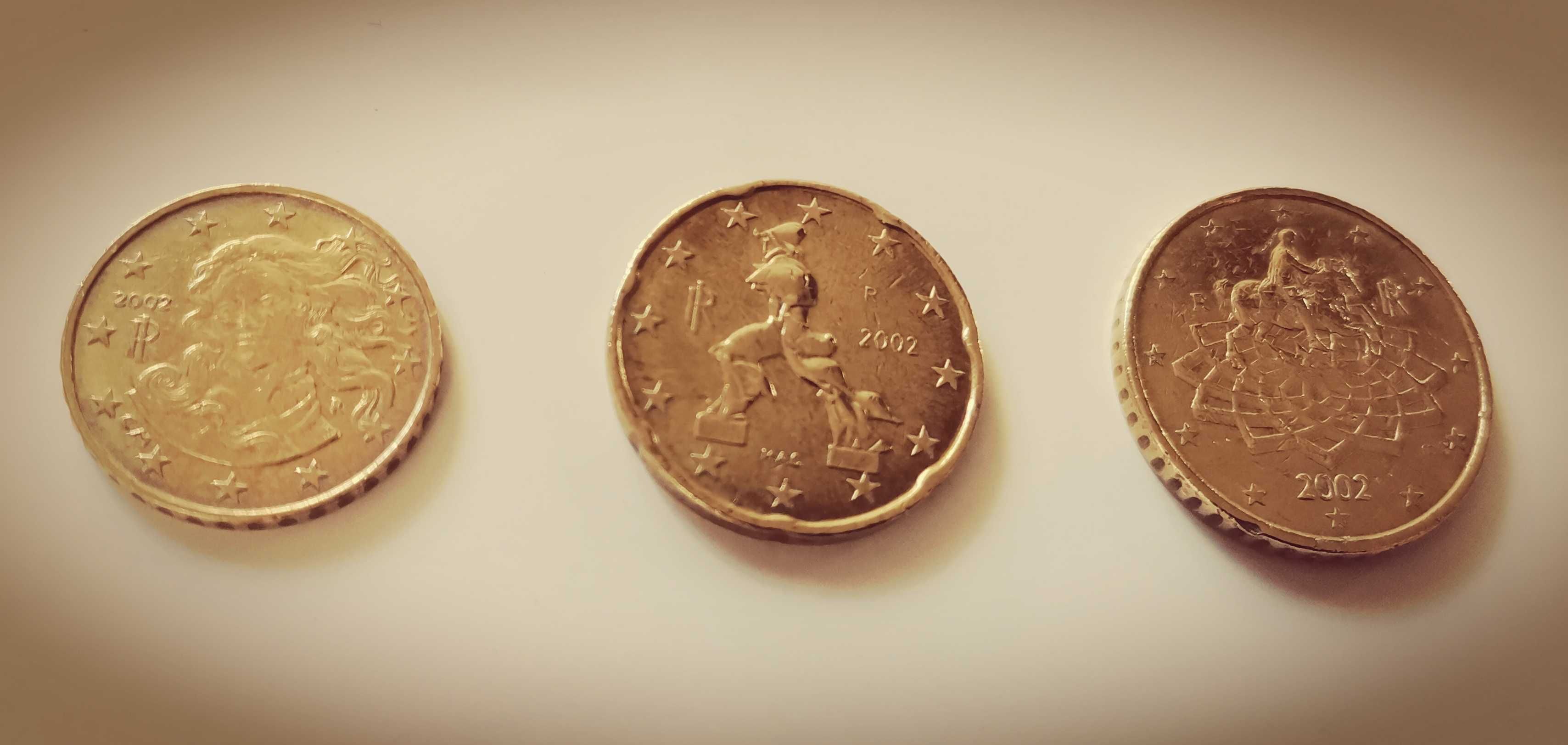 Lot de 3 monede rare din Italia - anul 2002