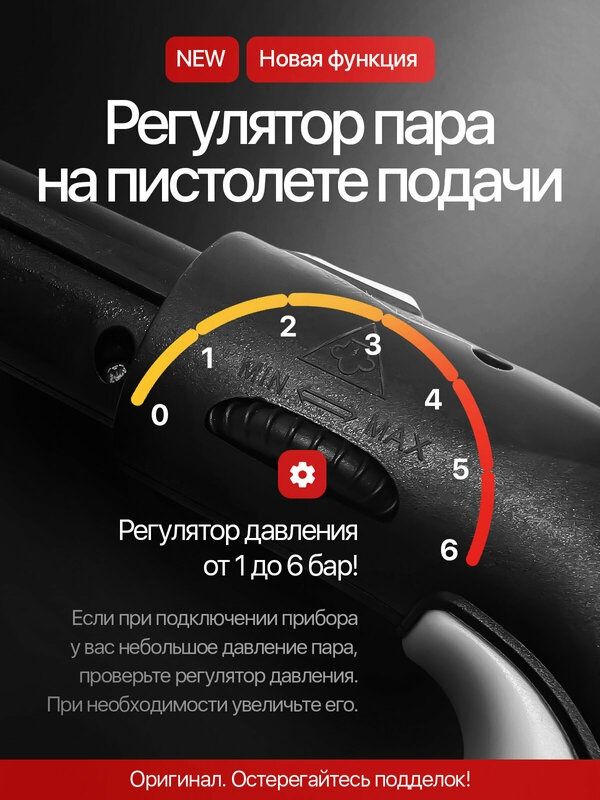Мощный Пароочиститель LOWENGRASS Профессиональный 4 в 1 / 2500 Вт / 6