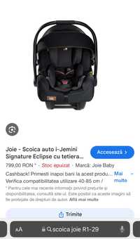 Scoica auto Joie cu sistem isofix