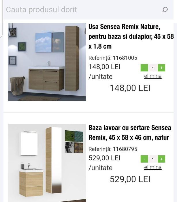 Vand dulap pentru  baie de 90 cm