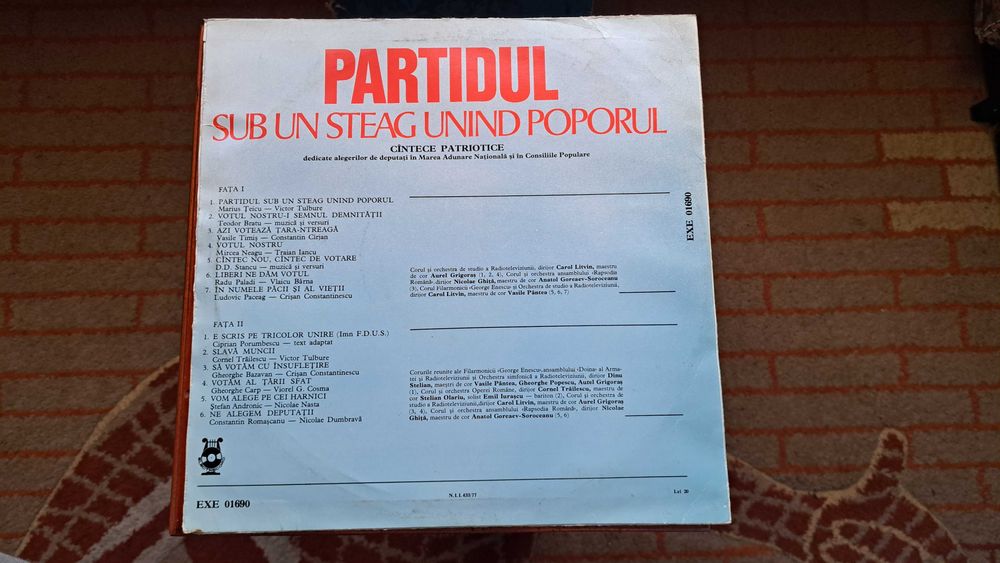 Nicolae Ceausescu disc vinil