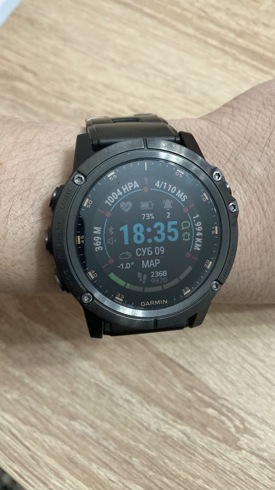 Garmin Fenix 5x plus, carbon, titanium, sapphire crystal