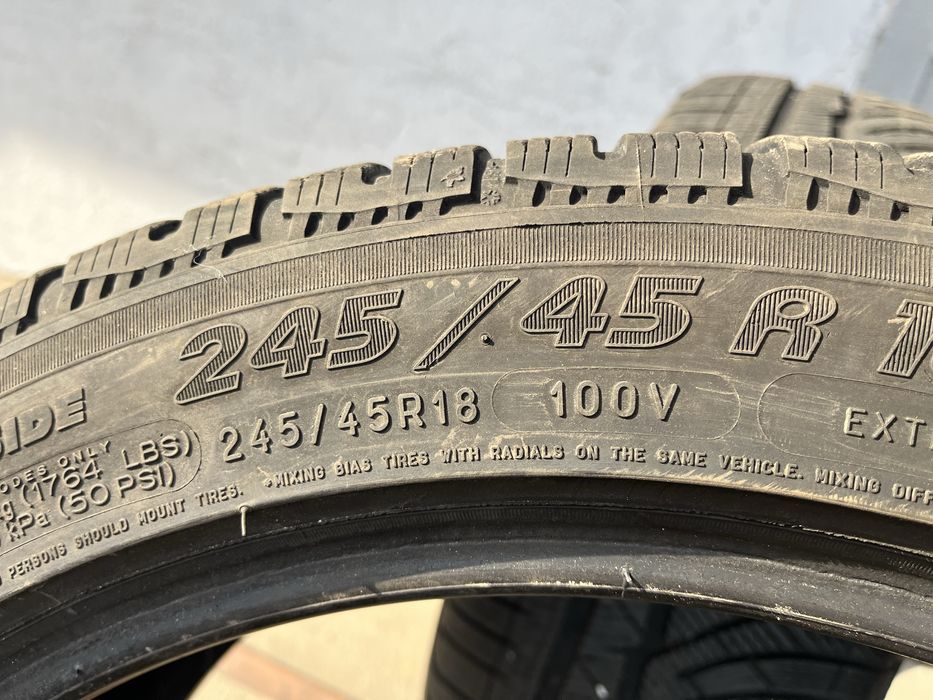 2 бр. зимни гуми 245/45/18 Michelin PA 6 mm DOT 3014