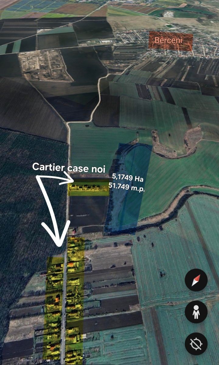 Teren in suprafata de 5,1749 ha (51.749 m.p.) -  Berceni, Prahova