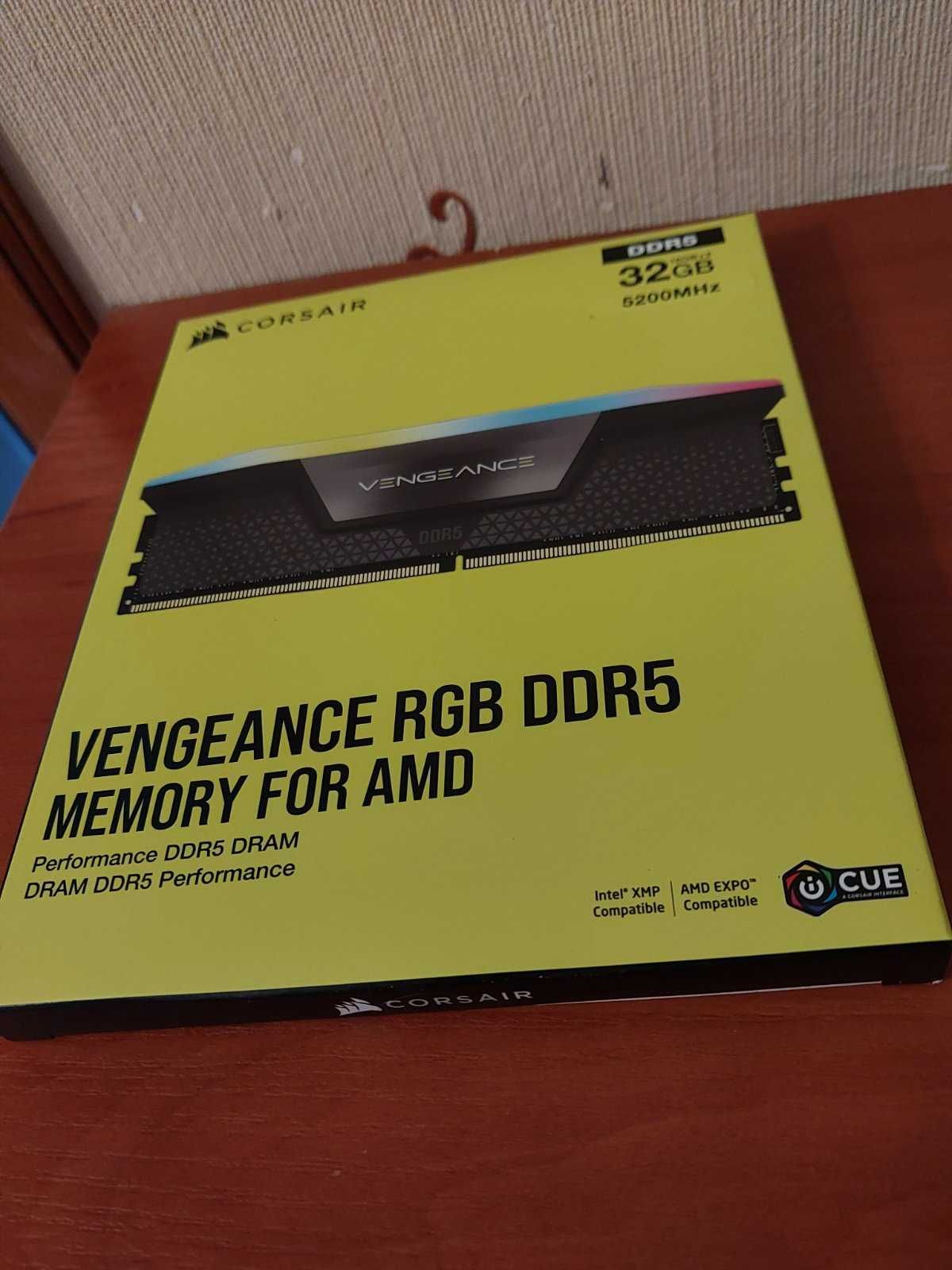 32GB DDR5 Corsair Vengance RGB, 5200Mhz, CL40 (Expo/XMP) - Нова !