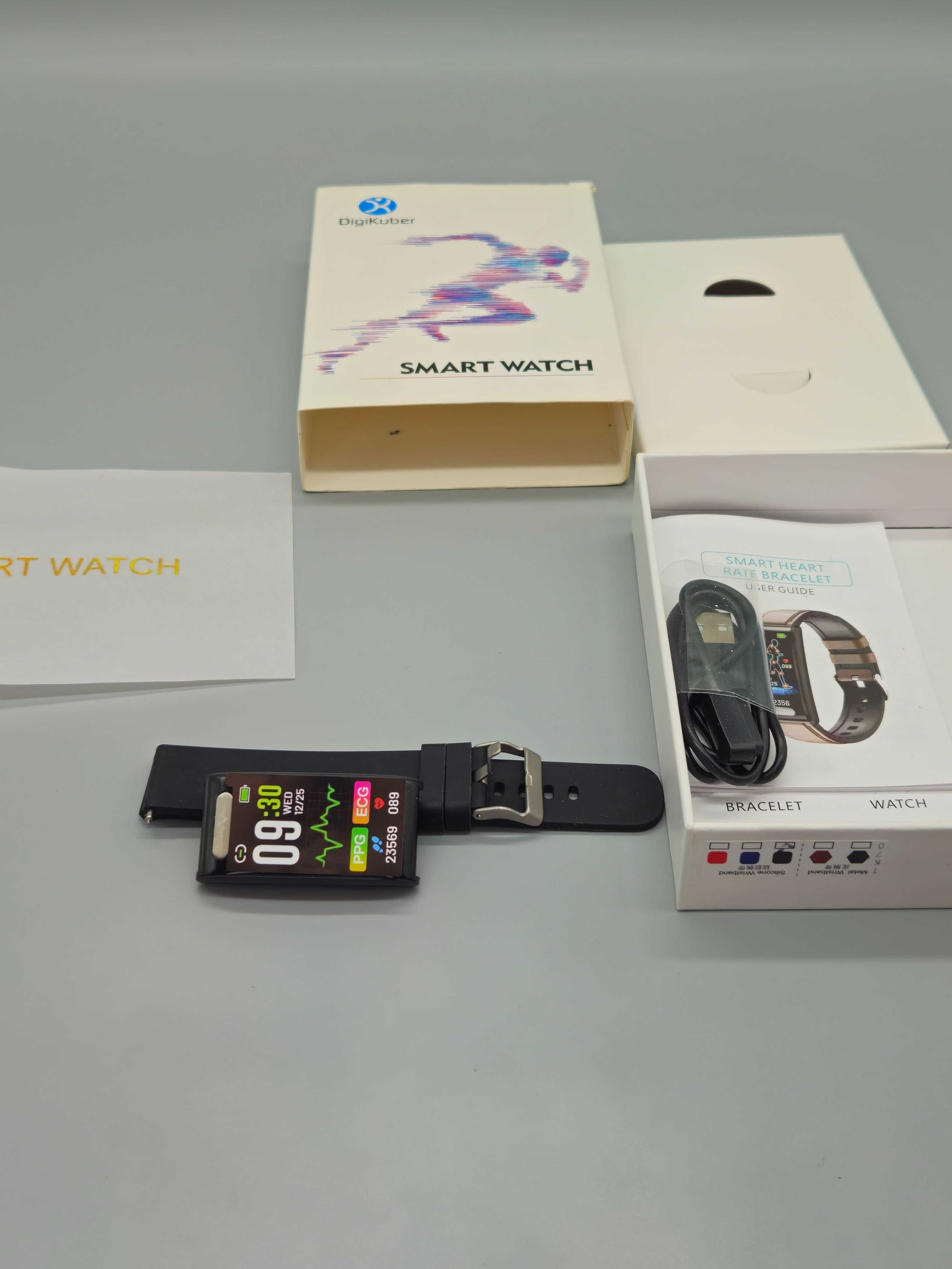 Смарт часовник 1.5" цветен дисплей, IP68, пулсомер, ЕКГ,фитнес функции