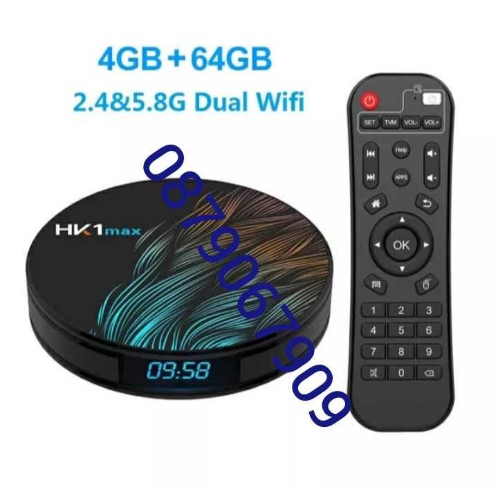 Онлайн телевизия СМАРТ ТВ БОКС HK1 MAX ultra 8K tv box Bluetooth4.0 5G