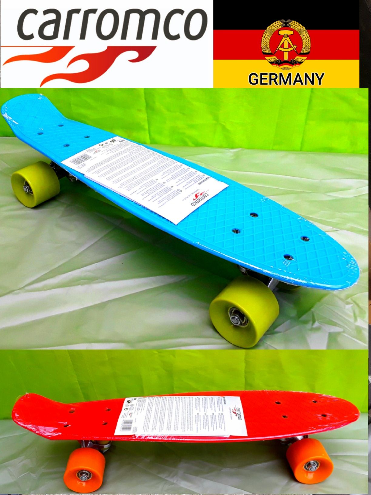 Skateboard CARROMCO GERMANY 55x15 Cm + BONUS Casca NOI - 95 Lei