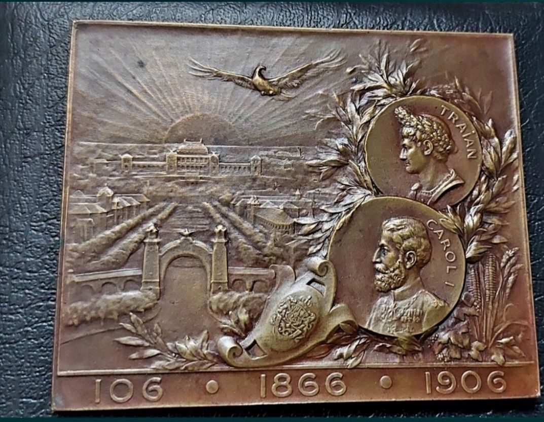Medalie, placheta, Carol 1," regele veghiaza românia infloreste "1906