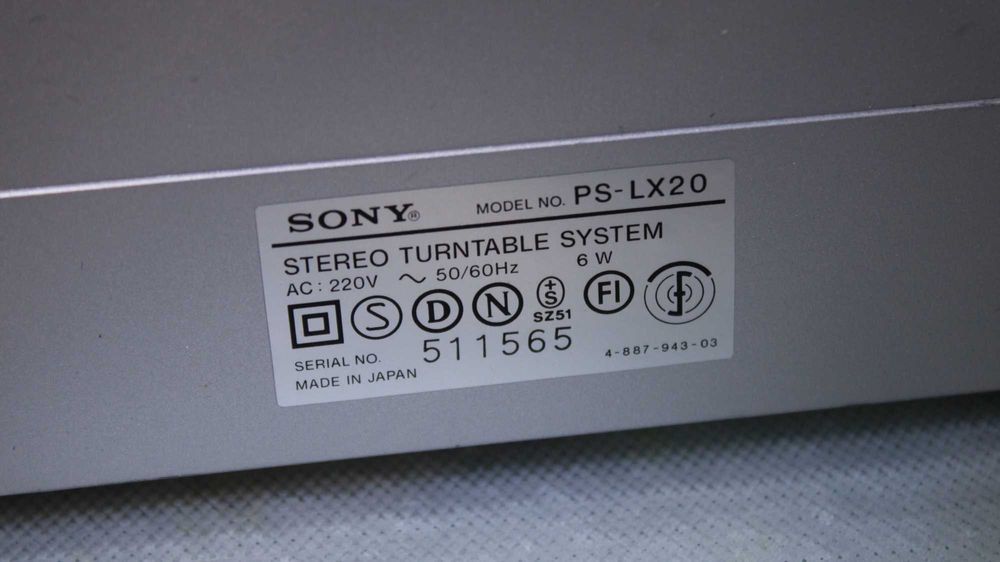Pick up Sony SL-PX20,semiautomatic,direct drive,36cm.