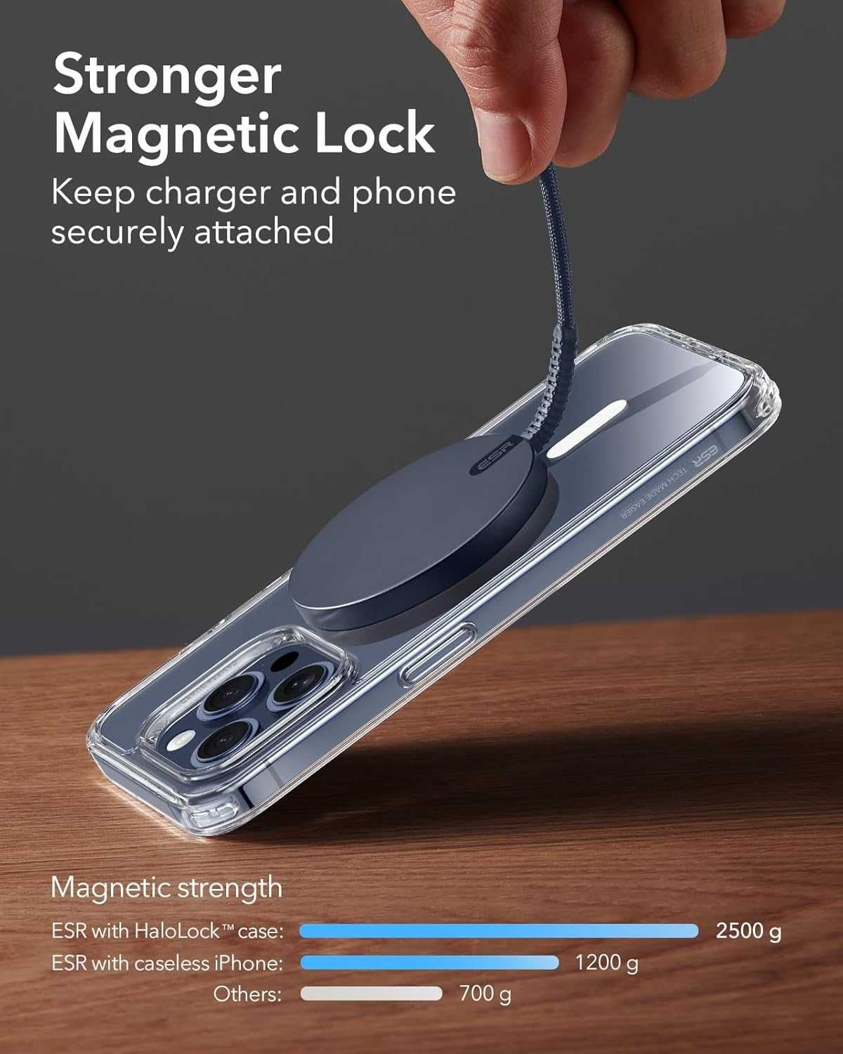 Мини безжично зарядно устройство ESR HaloLock