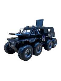 Camion din metal Swat Politie,sunete si lumini, usi mobile,19cm,Negru