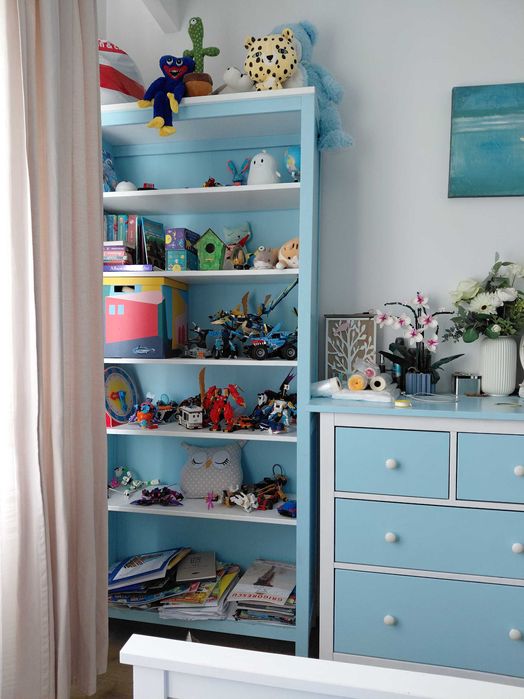 IKEA HEMNES – bibliotecă + comodă 8 sertare