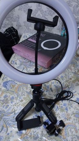 Кольцевая селфи лампа с Штативом 26 см