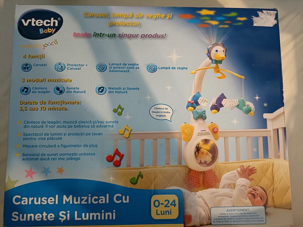 Carusel muzical cu sunete si lumini vtech baby