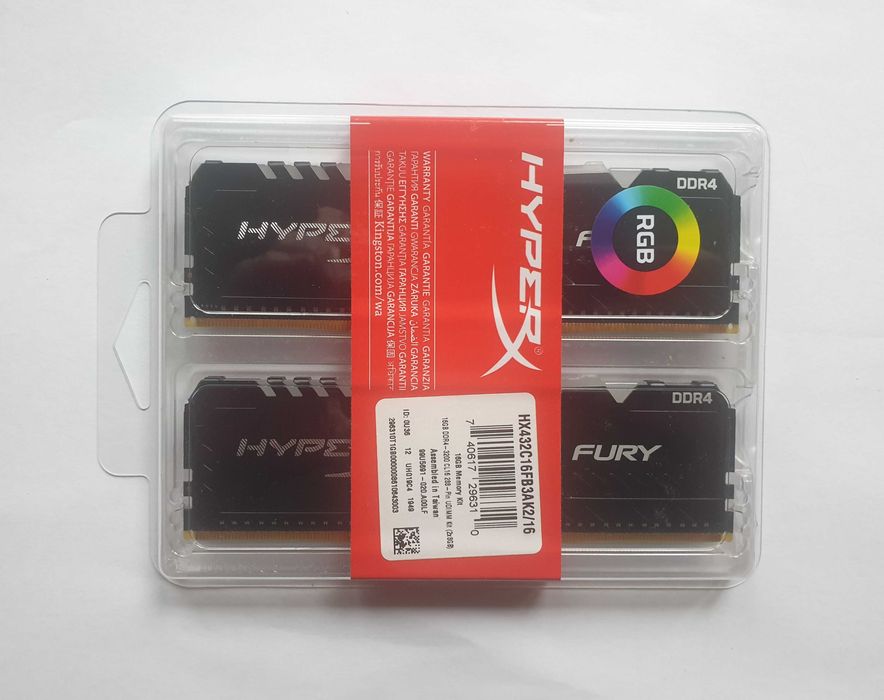 RAM Kingston HyperX Fury RGB 16GB(2x8GB) DDR4 3200MHz