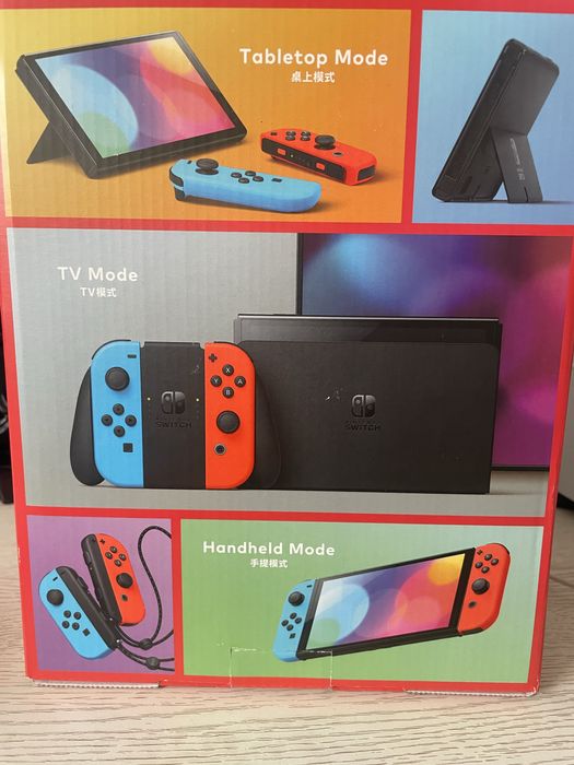 Игровая приставка Nintendo Switch OLED красный-синий