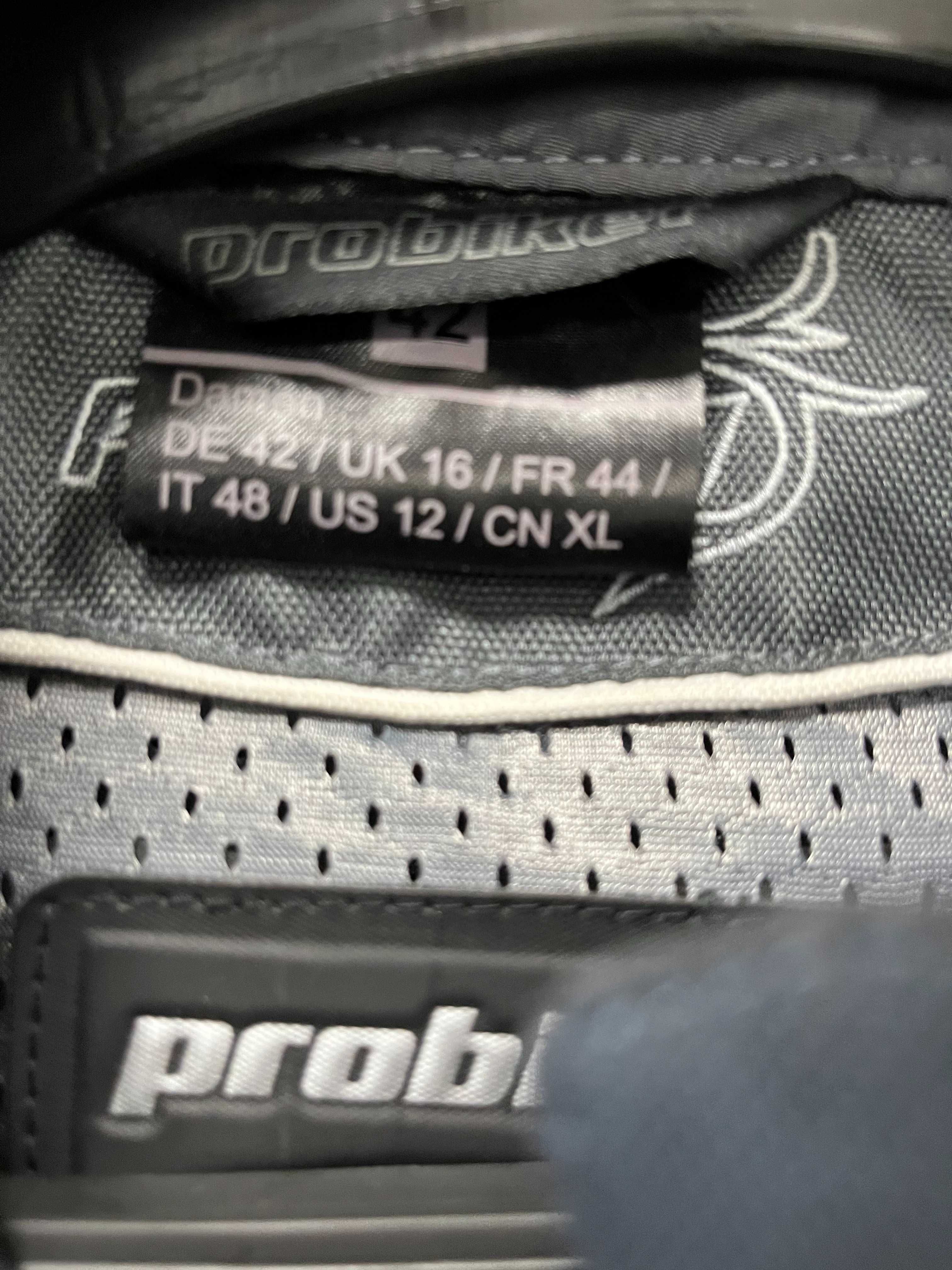 Дамско Кожено мото яке PROBIKER PRX-10,42-L, като ново, протектори