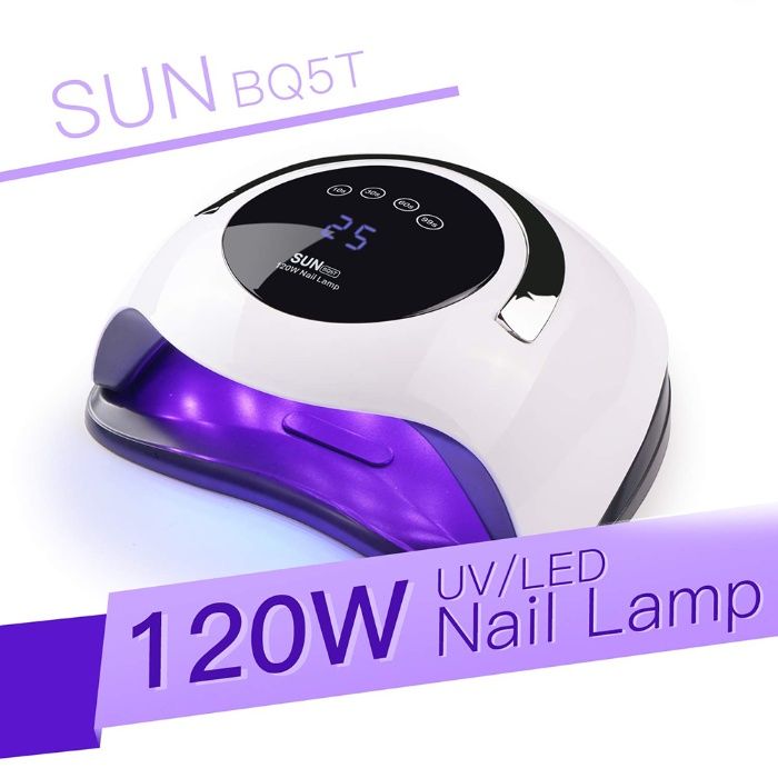Lampa unghii UV LED 120w SUN BQ-5T, senzor, timer, display -PREMIUM