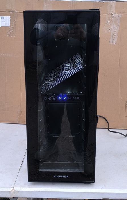 Охладител за вино с 2 зони  Klarstein Shiraz 12 Slim за 12 бутилки