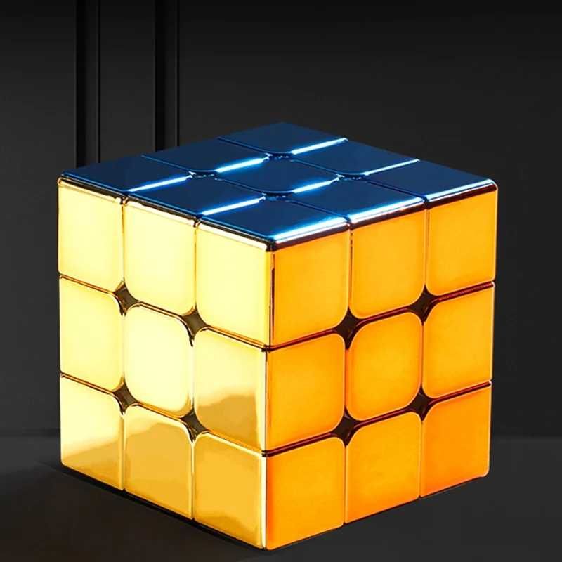 Cub Rubik profesinist. Stand inclus. Metalizat. Stickerless. Speed.