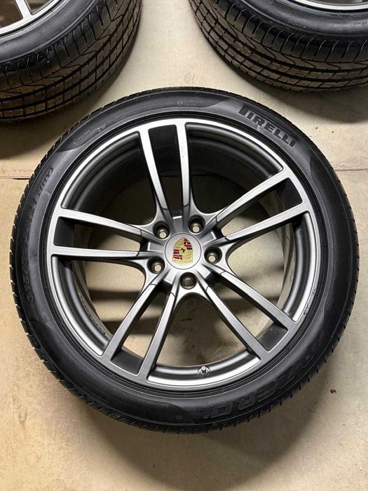 Set roți Porsche Cayenne–21–Jante OEM+Anvelope Pirelli P Zero NO+Senzo