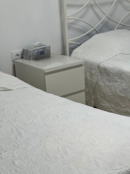 Pat dormitor, o singura pers,metalic,alb,120 x 200 cm + saltea inclusa