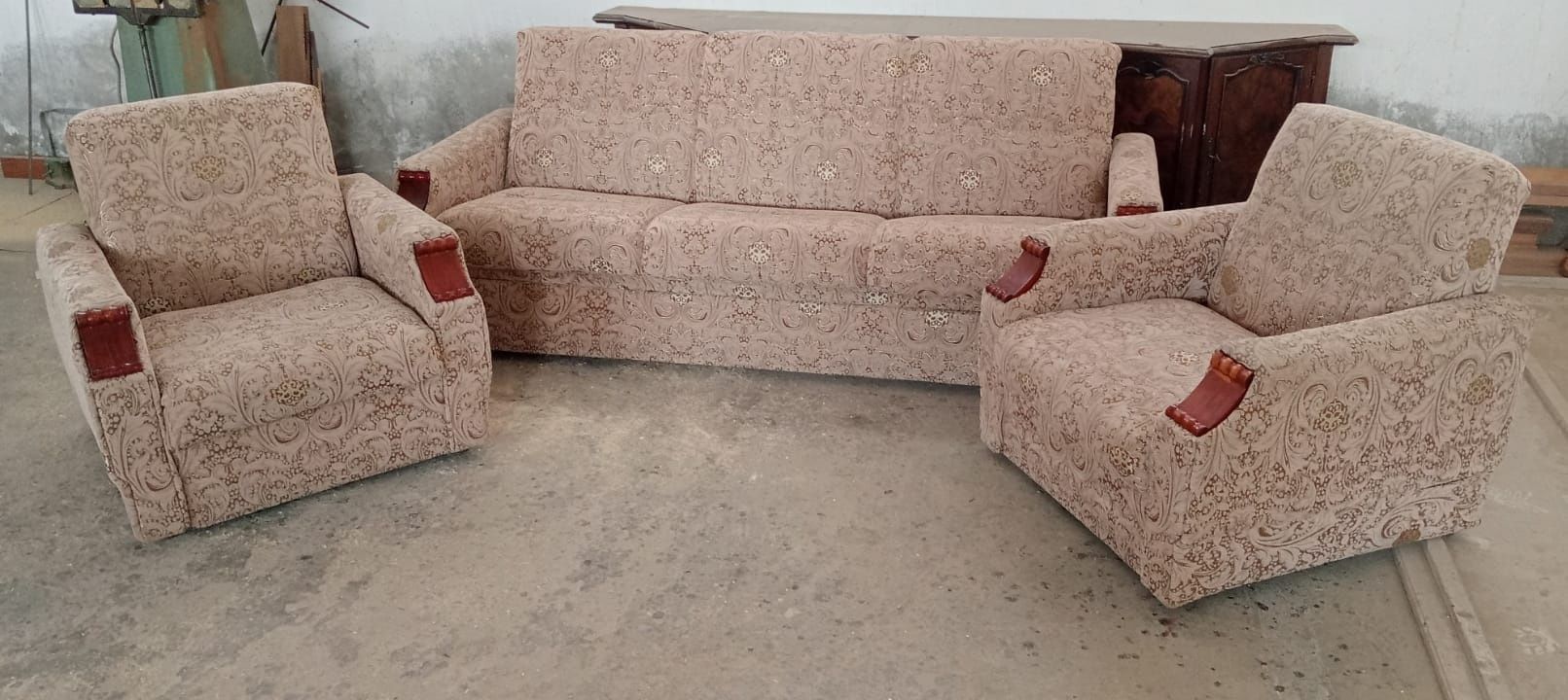 Canapea extensibilă cu 2 fotolii