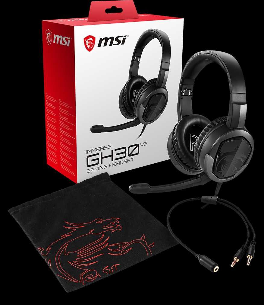 Проводные наушники MSI Immerse GH30 черный