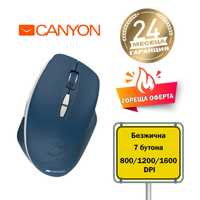 Canyon Безжична мишка 2.4 GHz , 7 бутона, DPI 800/1200/1600 - MW-21