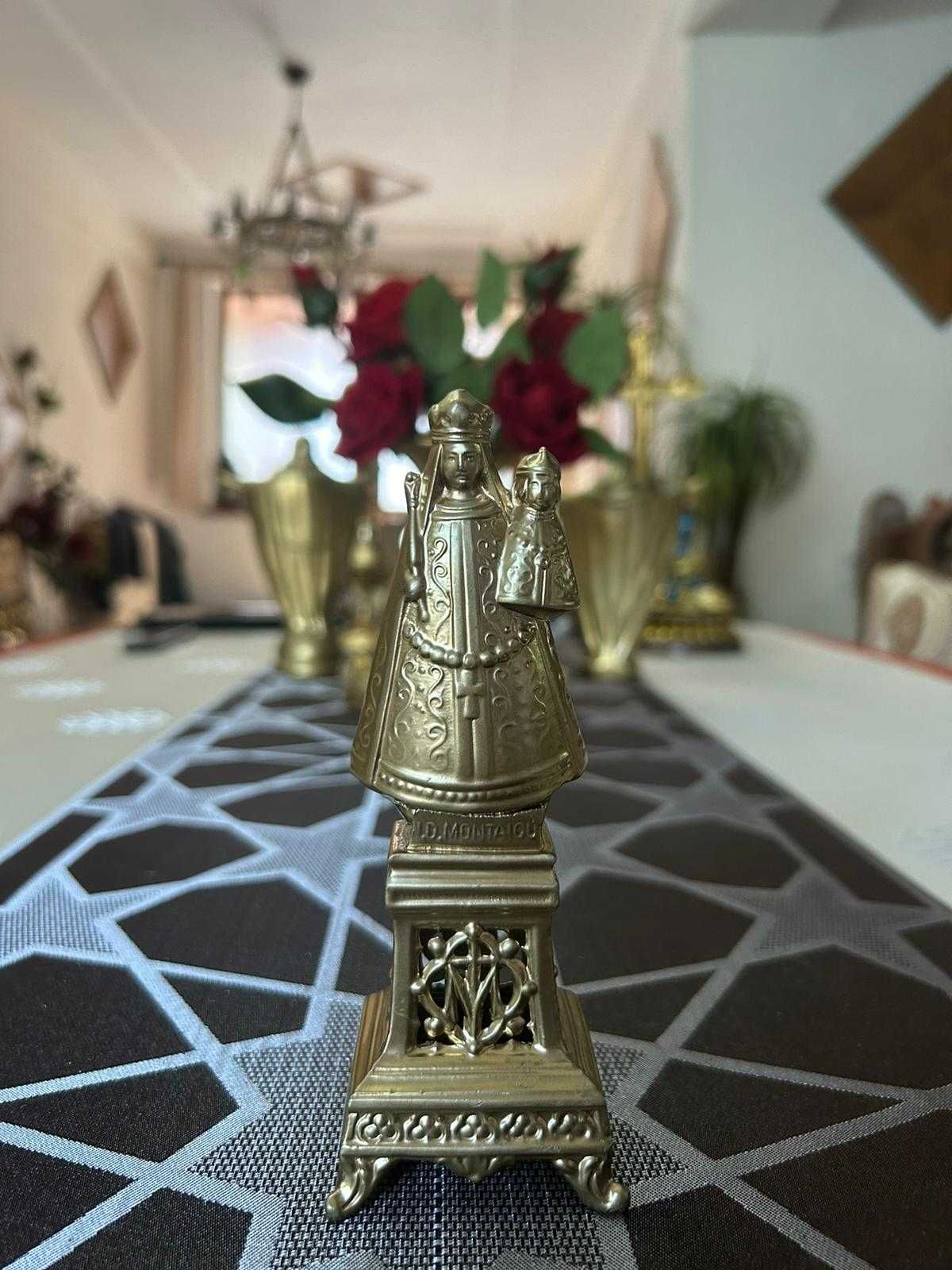 Statuetă Fecioara Maria/Madonna de Montaigu/metal/15cm/preț fix.