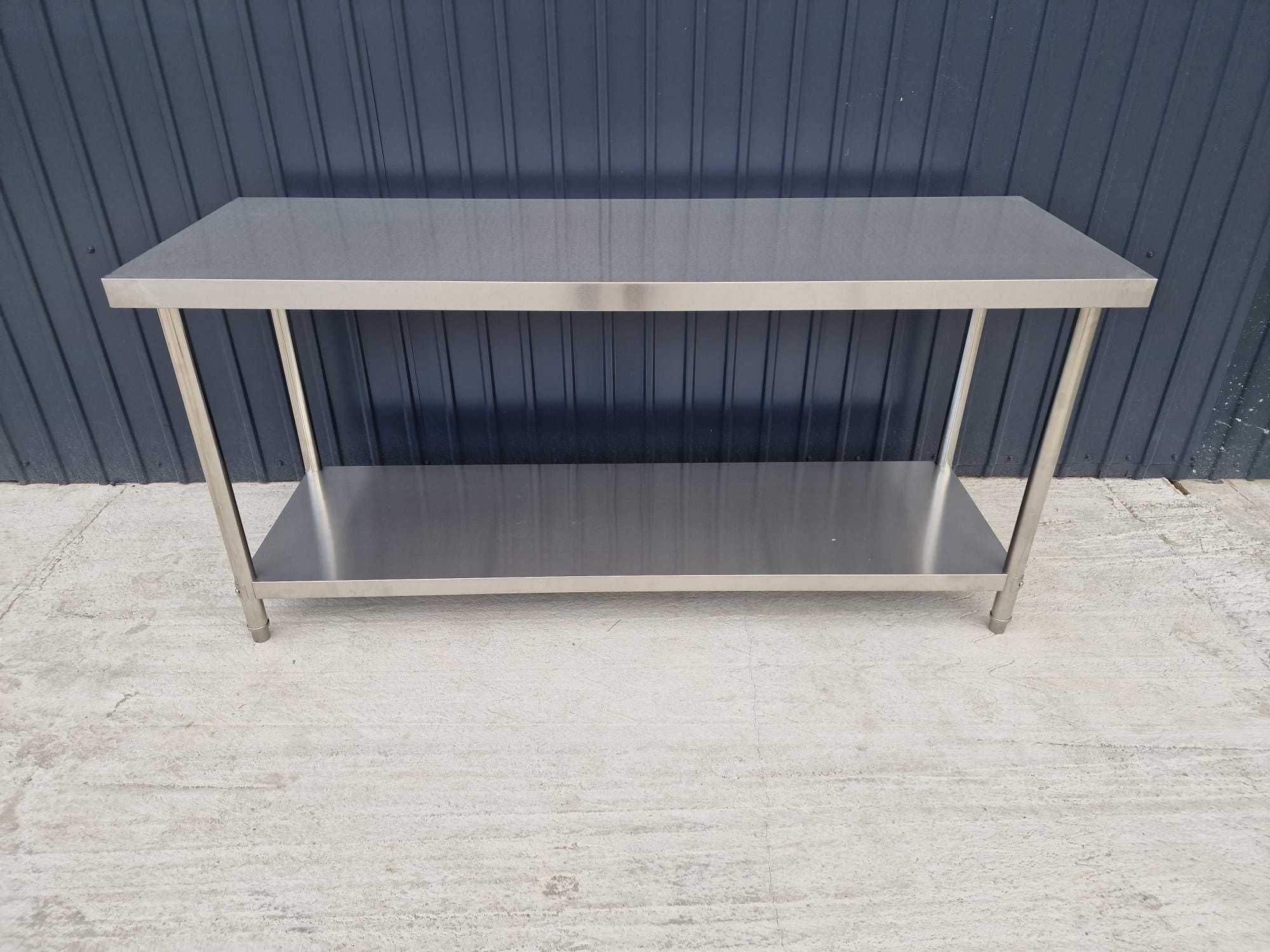 Masă Inox 1600x700x850 mm Centrală Demontabilă cu Poliță Inferioară