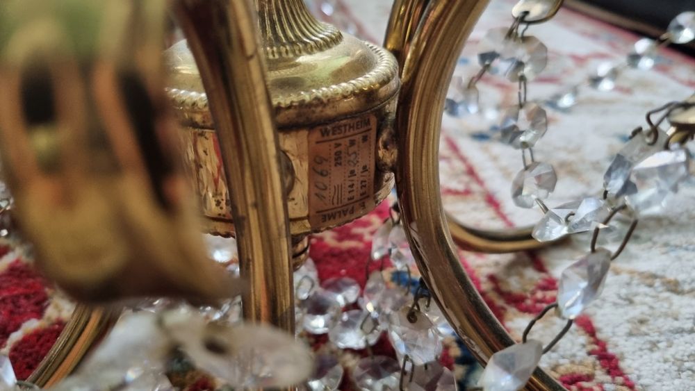 Candelabru cristale nemtesc vintage