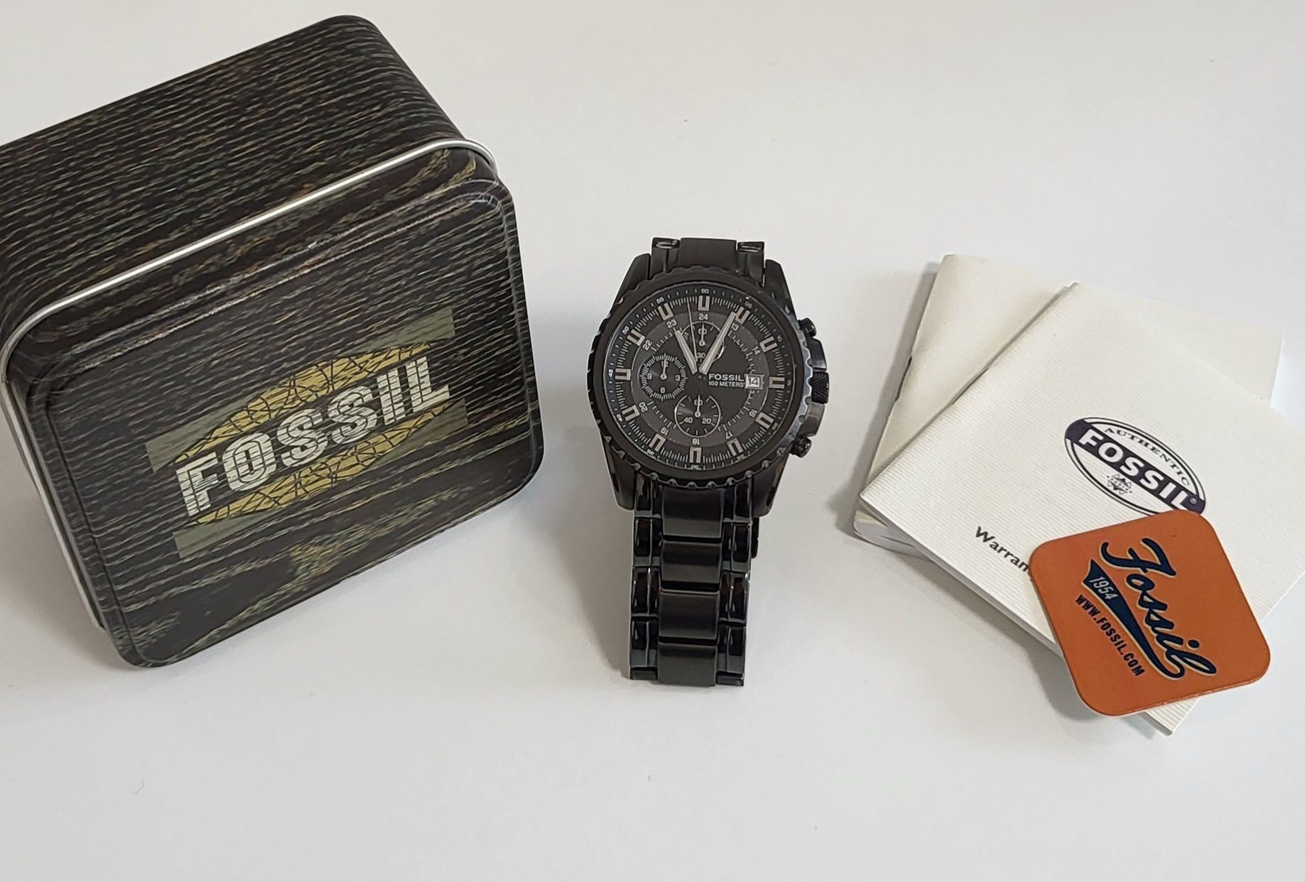 Ceas Fossil CH2473 – Pachet complet, Stil Sport-Clasic, ca Nou!