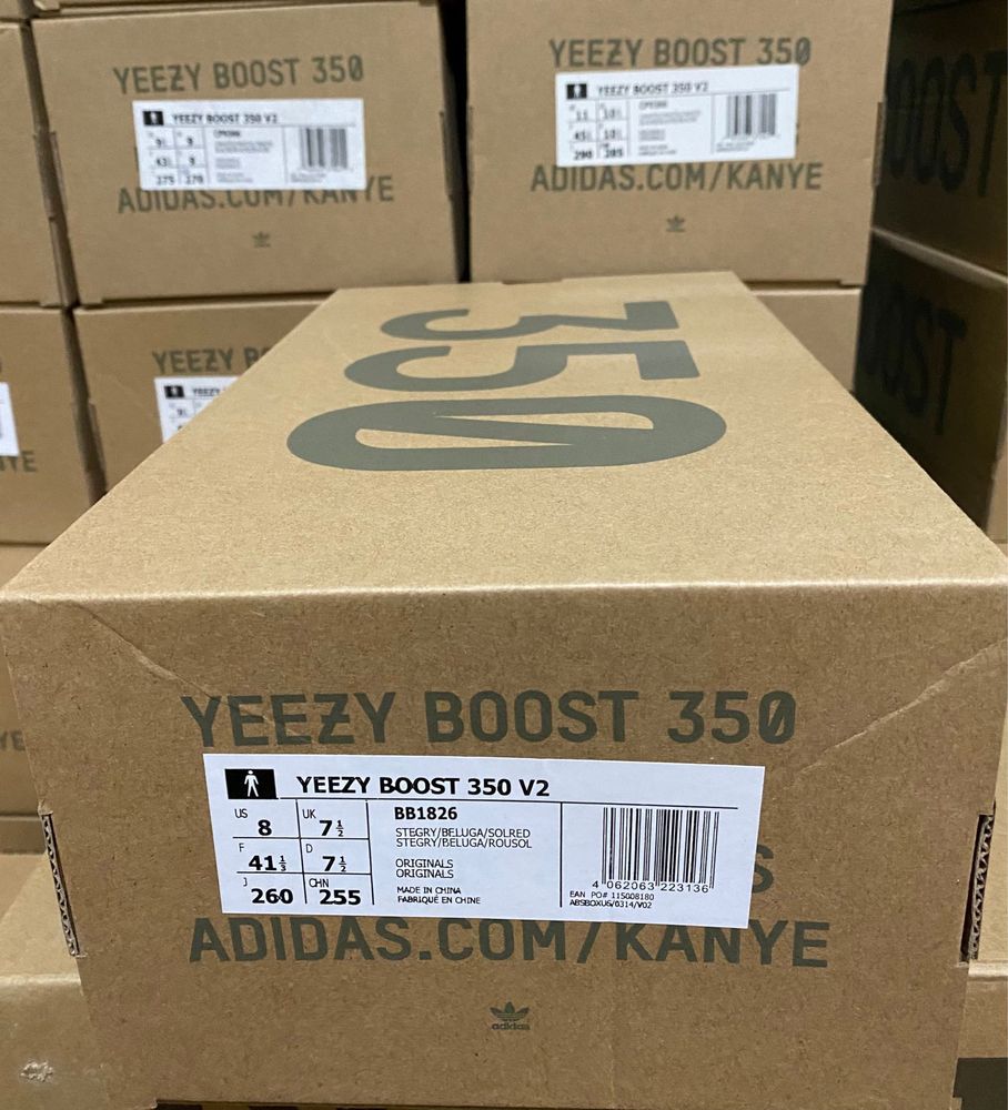 Yeezy Boost 350 V2 Grey Solar RED BELUGA 350 Boost Yeezy 39 la 45