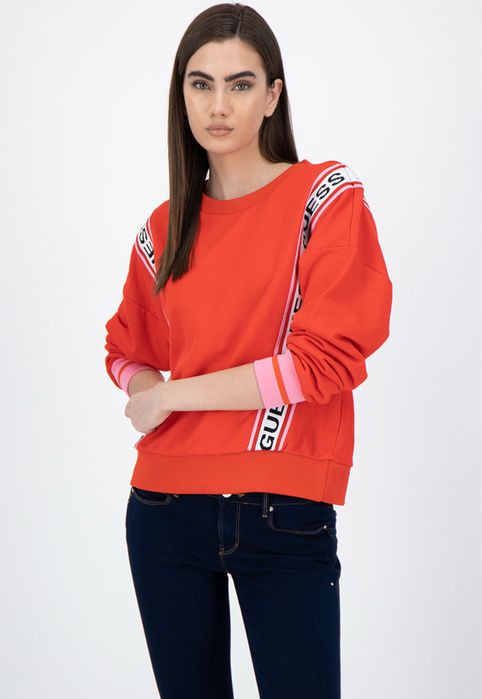 GUESS оригинален суитшърт с дълъг ръкав и щампа