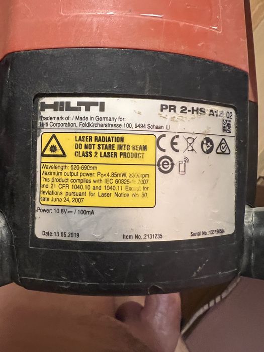Laser hilti PR 2-HS