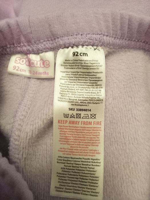 3 pantalonași pt.fete(18-24 luni-92 cm)-2- Socute și 1-Zara(