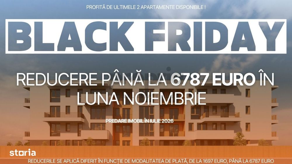 Black Friday! Dezvoltator | Apartament 2 Camere Nr.39 Predare Iulie 20