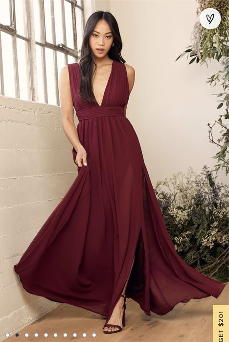 Rochie burgundy lunga