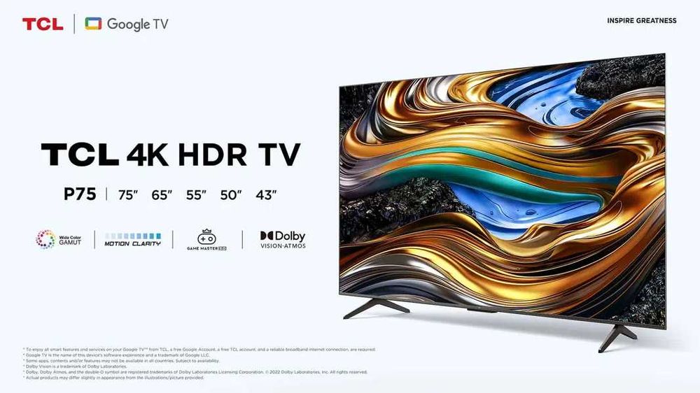 Телевизор TCL 65 P7K GoogleTV QLed в наличии доставка по Узбекистана