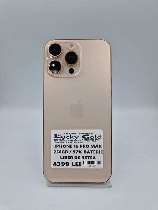 Iphone 16 Pro Max 256GB / 97% Baterie Garantie #50189
