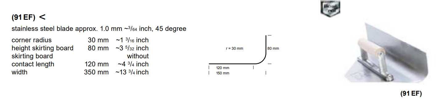 Mistrie de colt concava Polyplan