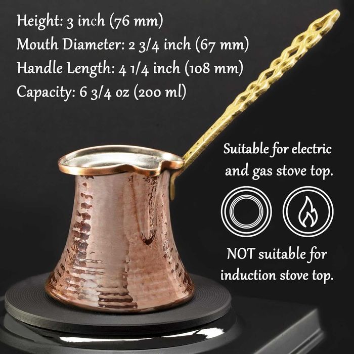 Премиальный турецкий медный кофейник ручной работы