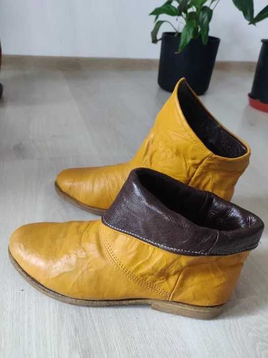 Cizme dama piele naturala, vintage, facut de mana in Turcia, nr.38