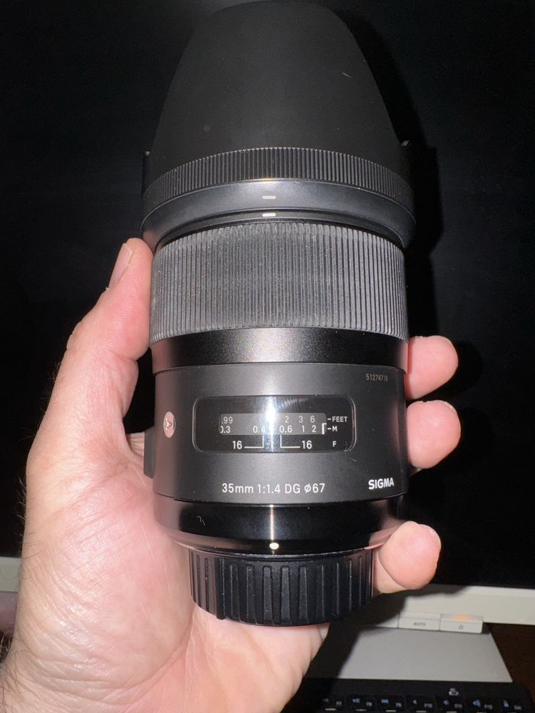 Sigma 35mm f1.4 Nikon cu Usb Dock