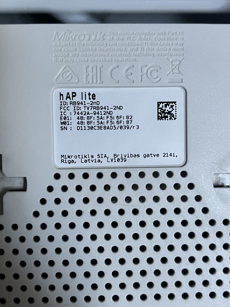 Mikrotik hAP lite RB941-2nD