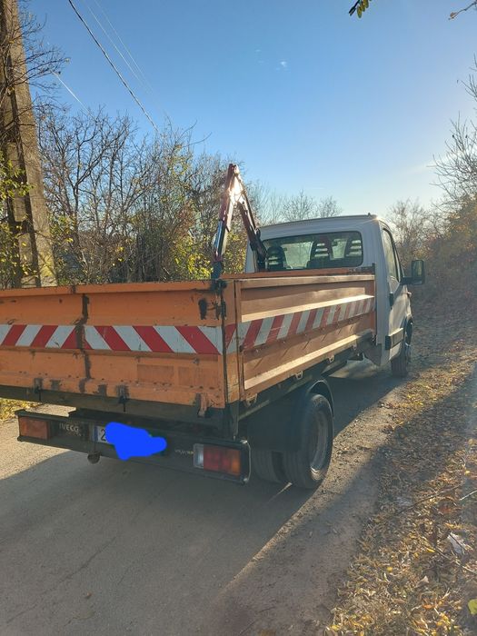 Iveco daily 35c12 , 2004,  basculabil  , cu macara 850kg